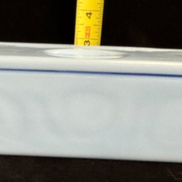 Vtg Jeannette Delphite blue Rectangular Refrigerator Dish With Lid MCM - 1463 - Picture 13 of 14